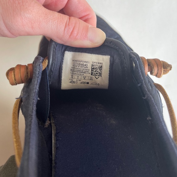 Sperry Navy Leather Sneakers - Picture 7 of 7
